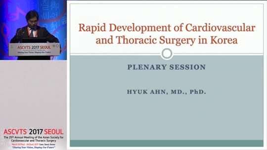 Rapid Development of Cardiovascular and Thoracic Surgery in Korea